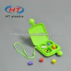 HTP405 Customized Logo 4 Cases key chain pill box/4 Compartments PP Pill Box