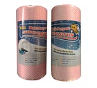 China manufacturer cheap price disposable green wave pattern printed nonwoven fabric cleaning cloth