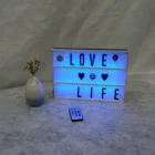 A4 size Battery powered DIY RGB cinematic led light box with letters & symbols & Remote control