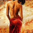 Wall Art for Kids Adults Fans The Back of Beauty Oil Painting DIY Nude Paint by Number Kit