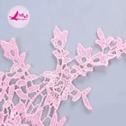 African cheap water soluble voile lace fabric guipure lace trim motif applique for garment