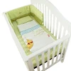 Cartoon bear applique green baby bedding sets cotton newborn bedding