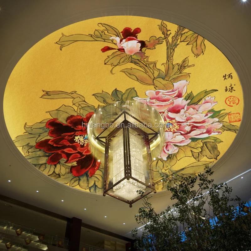 Пользовательские персонализированные потолочный круговой светильник бассейн верхней поверхности росписи обоев