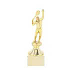 New arrival trendy style shiny gold unique plastic tennis souvenir trophy figures