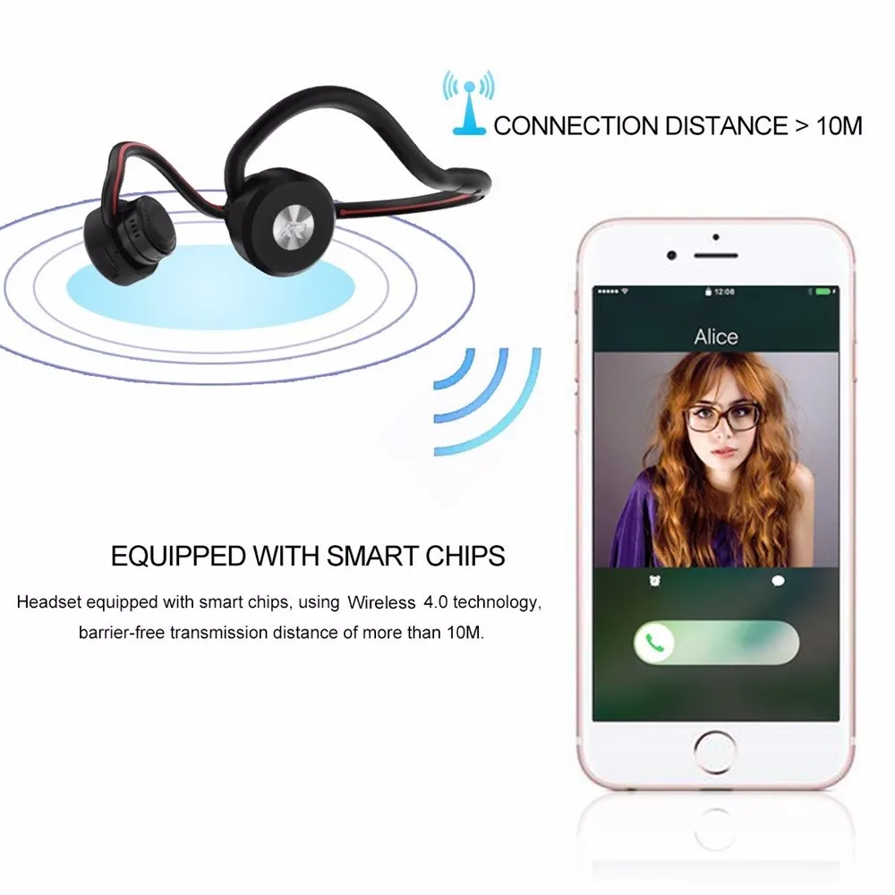 Bestseller bluetooth bone conduction headphone sports retractable fashion wireless running headset for iphone - ANKUX.COM