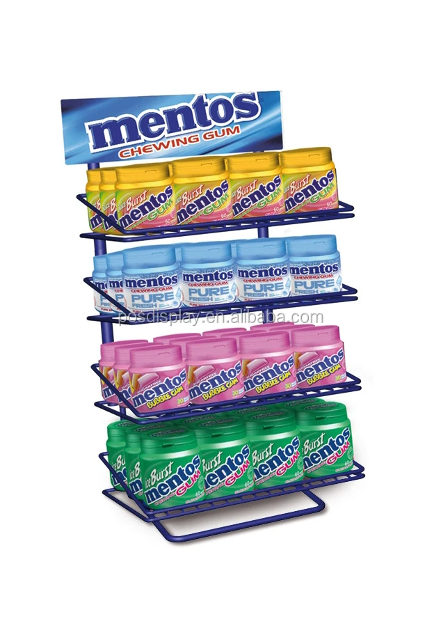 Mentos Candy Metal Display Rack,Chewing Gum Wire Counter Top Buy