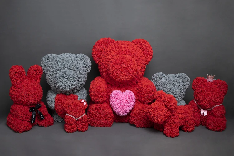 40cm rose bear artificial love gift of bear with heart