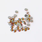 round hotfix crystal glue rhinestone crystal rose gold crystal for garment