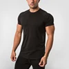 OEM custom mens slim fit work out wear 95% cotton 5% elastane t shirt men gym fitness t-shirt