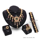 Fashion Delicate Diamond Tassel Pendant Earring Ring Bracelet Necklace Jewelry Sets For Women Wholesale