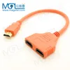 colorful HDMI Male To Dual HDMI Female 1 to 2 Way Splitter Adapter Cable For HDTV