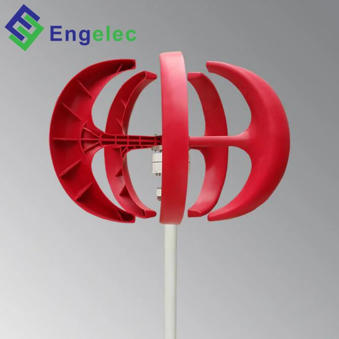 100 Watt vertikale achse windkraftanlage design rote laterne wind generator 12 v heimgebrauch 11 mt/s nennwindgeschwindigkeit
