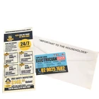 customized printed paper flyers with fridge magnetic card packed
