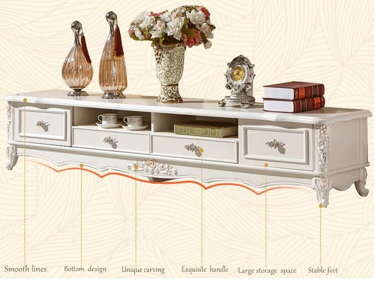 Antique High Living Room Wooden furniture lcd TV Stand pfy10022