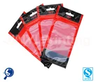 Plastic Zipper Bag For Mobile Phone With Clear Window and Hang Hole