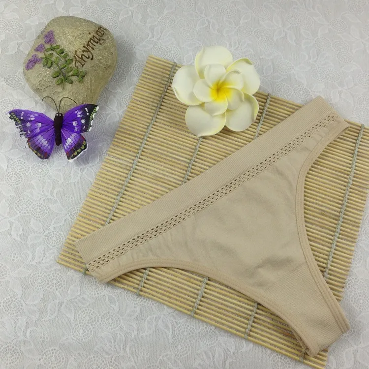 Stock sey Seamless g string thongs women panties underwear briefs comfort hollow out wearable g-string ropa bragas tangas calcin