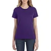 wholesale ladies purple private label scoop neck 95 cotton /5 elastane t-shirt oem