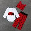 Infants And Toddlers Outfits Cartoon Animal Printing 3pcs Cotton Baby Boy Girl Set