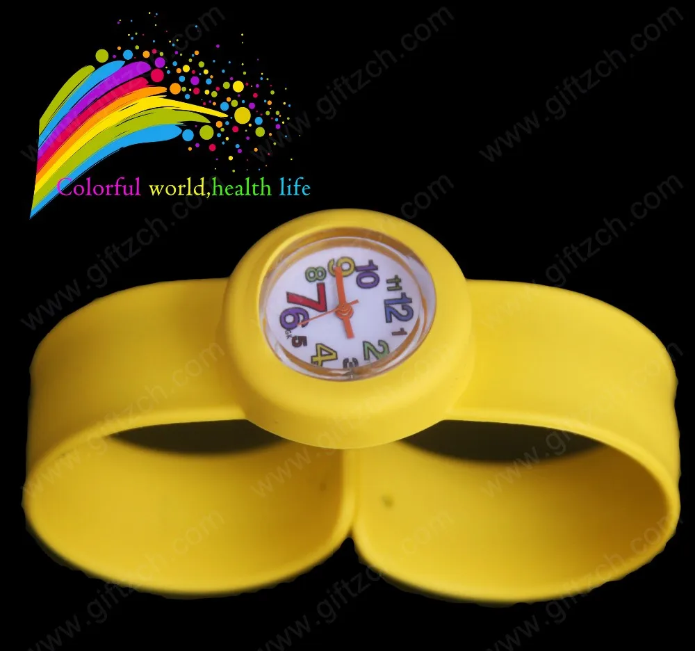 children kids junior silicone slap wristband bracelets band