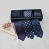 Navy Color 100% Woven Silk Men's Tie Luxurious Necktie