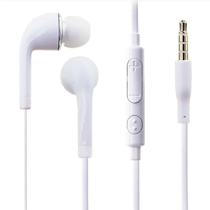 For Samsung S4 JB J5 Earphone With Mic And Volume Control White Black Handsfree headphone - ANKUX.COM