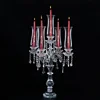 Crystal candle holder 5 arms tall cheap wedding candelabra glass table /Wedding Table Center 5-arm Glass Candlestick