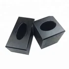 hot sale new design drak black wood hotel tissue box