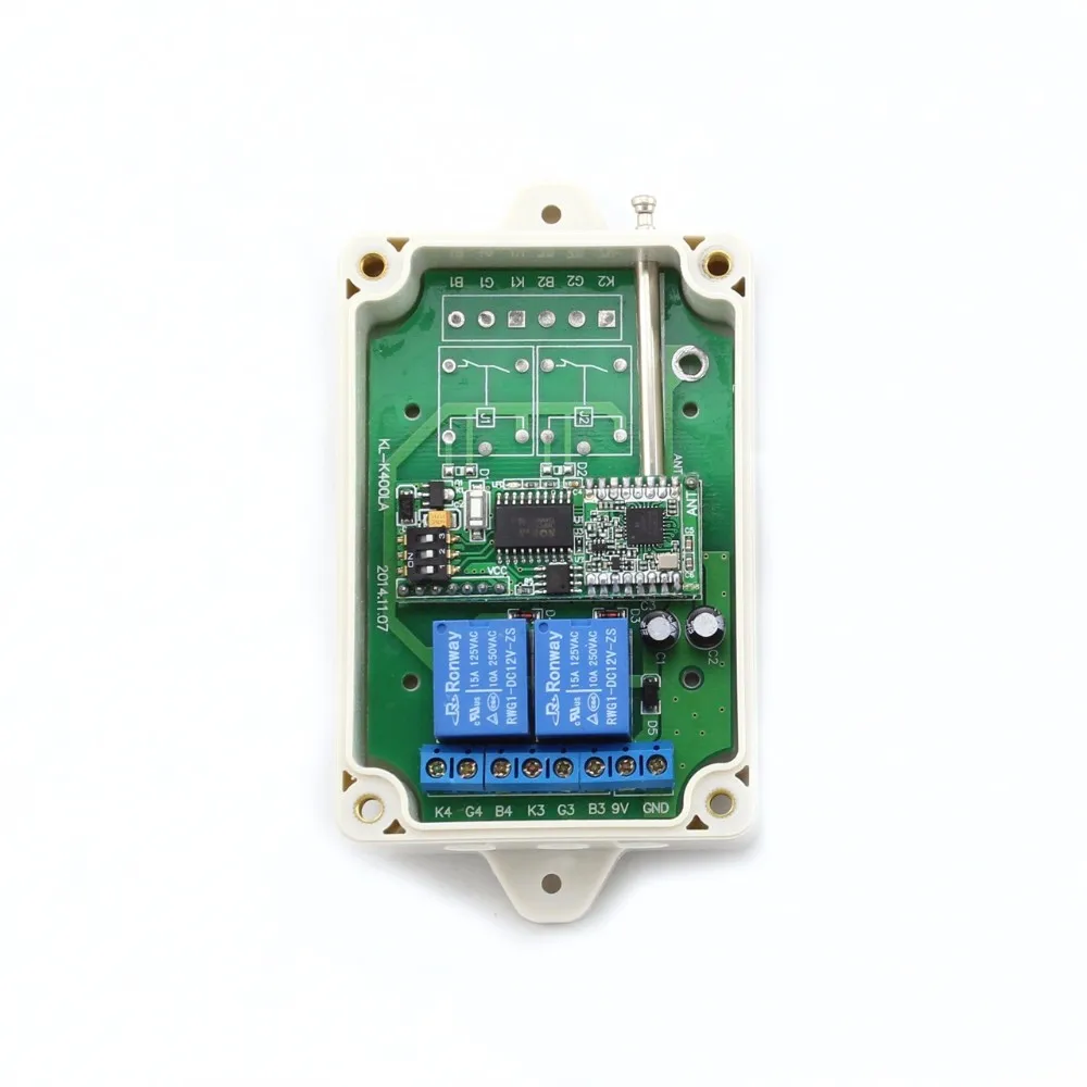 Learning code 5km long range remote controller 433MHz lora transmitter receiver module KL-K400LA-2CH - ANKUX.COM