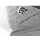 Luxury 100% Bamboo Fiber Weighted Dark Grey Knitted Throw Blanket with Stitching