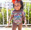 2019 Ins Top Selling Kids European Swimwear Wholesale Toddler Off Shoulder Fish Scales Printed Swimsuit