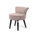 High Quality Low Price Beige Linen Foam Church Party Hotel Living Room Leisure Chairs Dining Chair