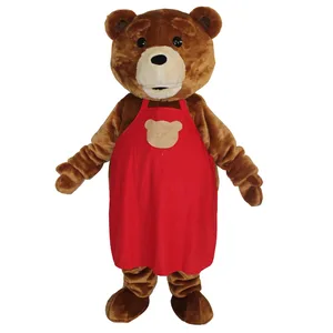 funny kid chubby bear cartoon mascot costume for event