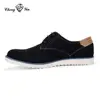 Fashion boy casual male office Suede Leather shoes black