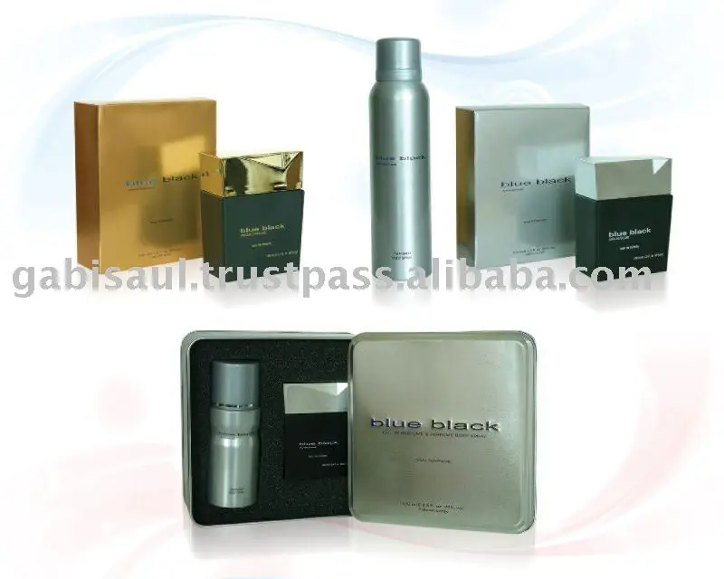blue black perfume/deo/gift sets