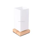 2018 new simple modern wooden base table lamp glass table lamp promotional night light