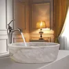 New Italian White Bathroom Marble Vanity Hand Wash Basin For Hotel Bathroom Sink