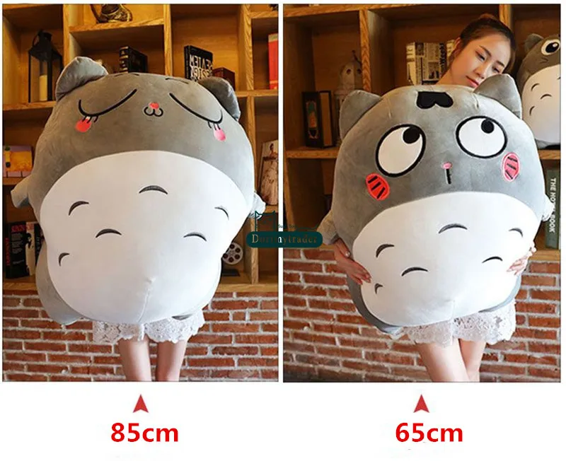 Dorimytrader Cuddly Big Fat Totoro Plush Toy Stuffed Soft Anime Cartoon Cats Pillow Doll with Funny Face Christmas Kids Gifts DY61868 (17)