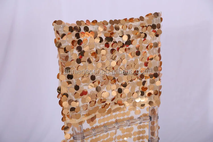 Popular sale gold sequin wedding chair cover