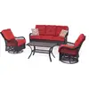 4-PCS Coffee Bar Table Indoor/Outdoor Lounging Set, Includes Wicker Chairs Loveseat, cheap wicker coffee table set