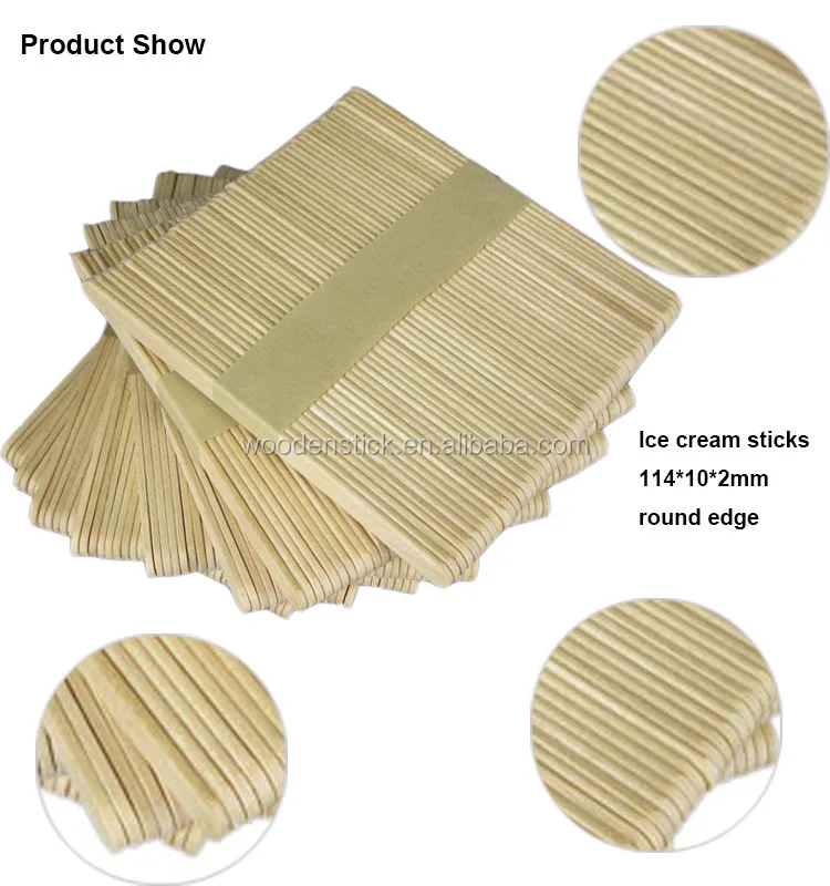 plain edge bulk birch wooden colored ice cream sticks spoon