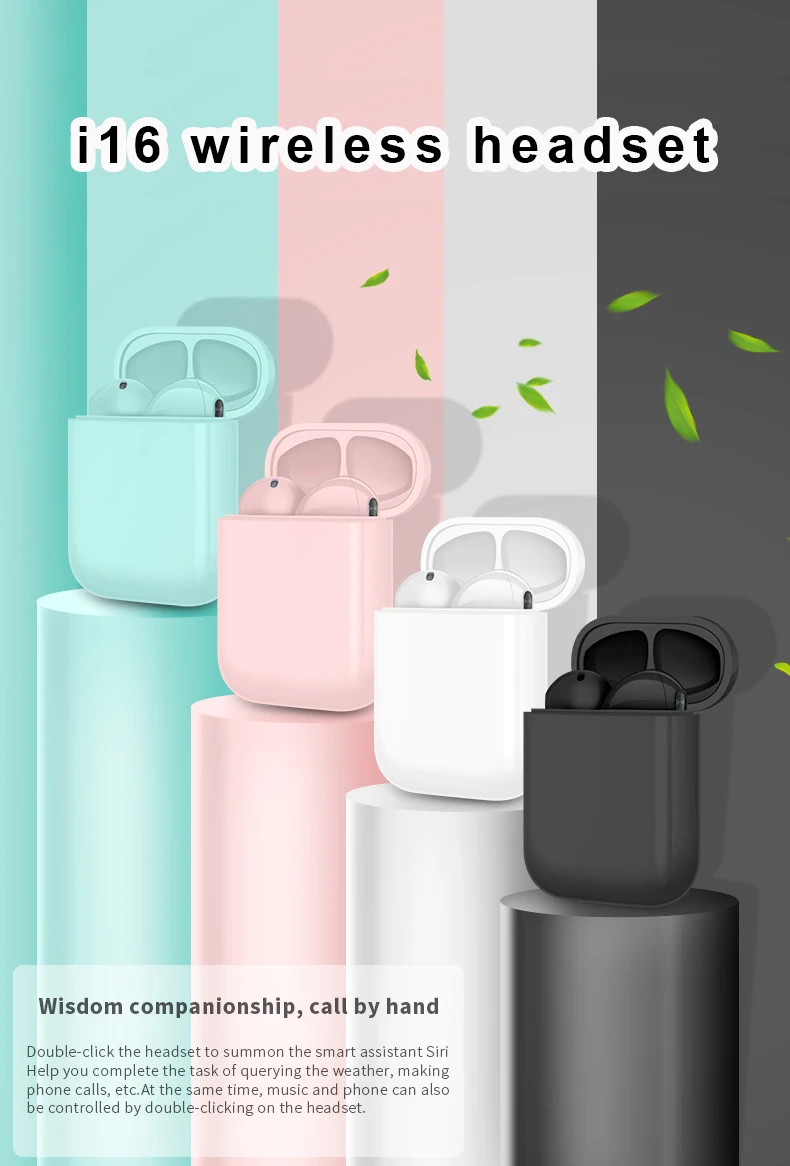 i16 tws 5.0 earphones with charge box tws wireless earbuds - ANKUX.COM
