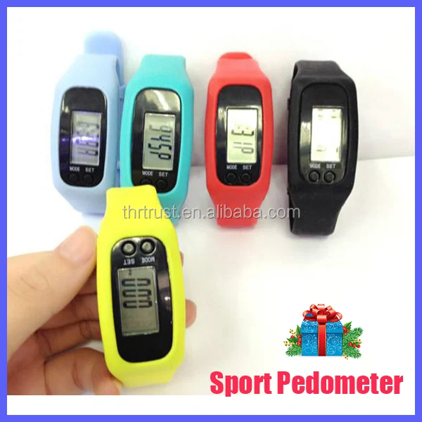 promotional gift new digital watch silicone wristband pedometer