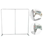 Show Stand Tension Fabric Backdrop Trade Show 10ft Straight Stretch Tension Fabric Pillow Case Backdrop Wall Display Stand
