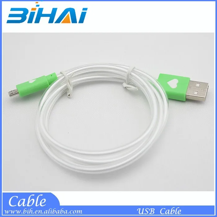 Luminous cable V8 round micro usb cable with led light for iphone 6 Samsung Android - ANKUX.COM