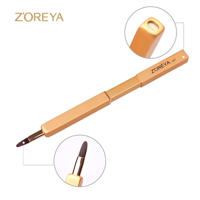 z247 zoreya gold automatic synthetic hair lip makeup brush