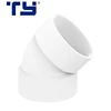 Plastic Water Drainage Pipe Fittings ASTM D2665 PVC Drainage HDPE 45 DegreeValve