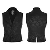 WY851 PUNK RAVE Gothic Vest Gentleman Printing Vest Men