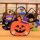 wholesale gift bags/felt halloween pumpkin bags for kids