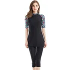 Full body short sleeves modest islamic swim wear for women