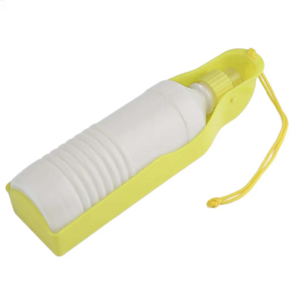 Potable Pet Dog Cat Water Feeding Drink Bottle Dispenser Travel Bowl